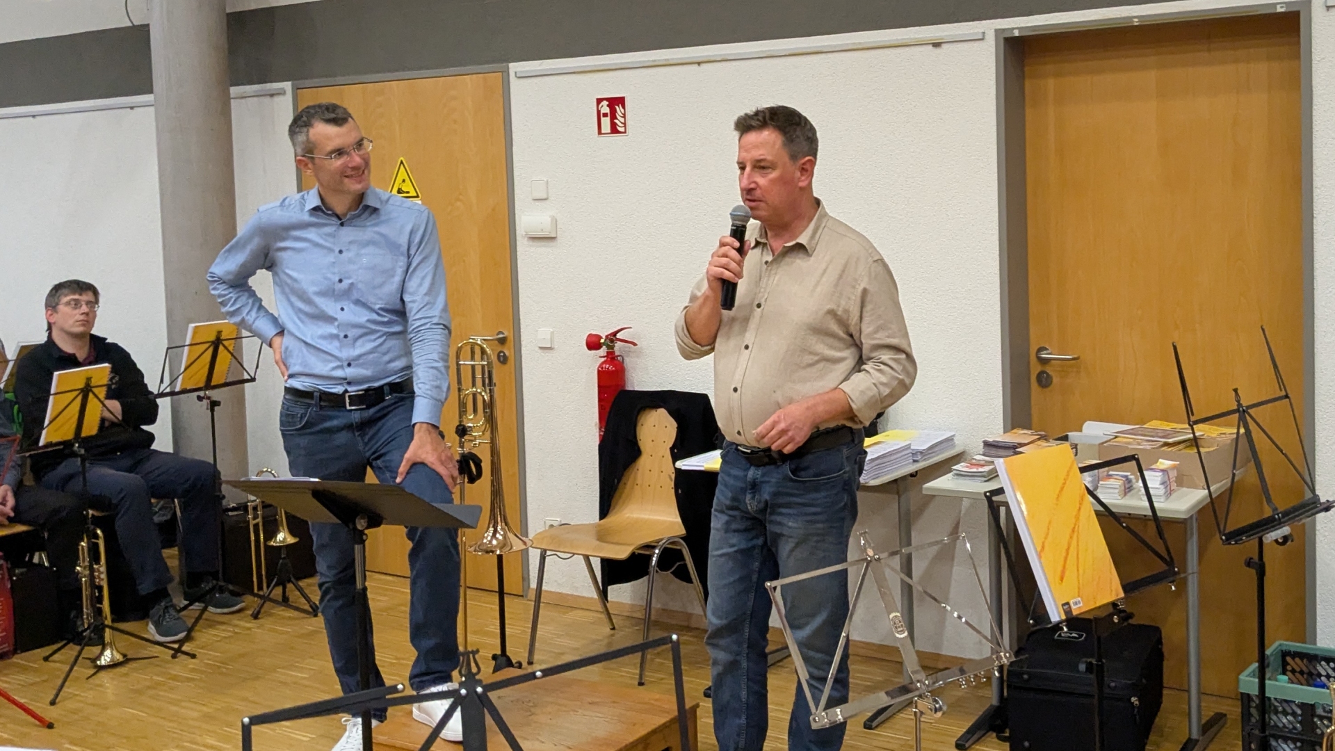 Ralph Lange interviewt den neuen Landesposaunenwart Christof Schmidt